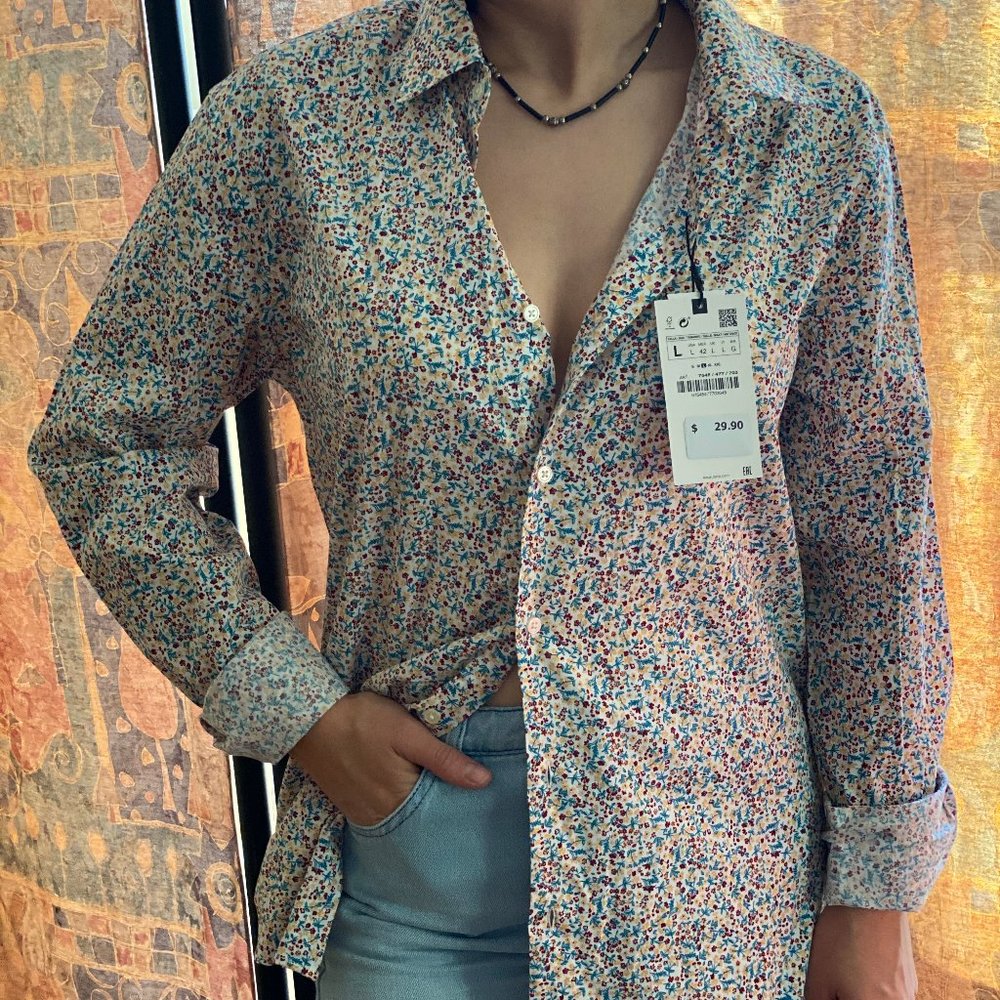 Floral Button Down Blouse